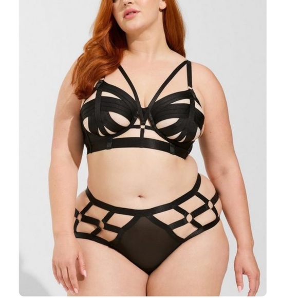 TORRID NWT Overt Strappy Mesh Hipster Panty - Picture 2 of 5